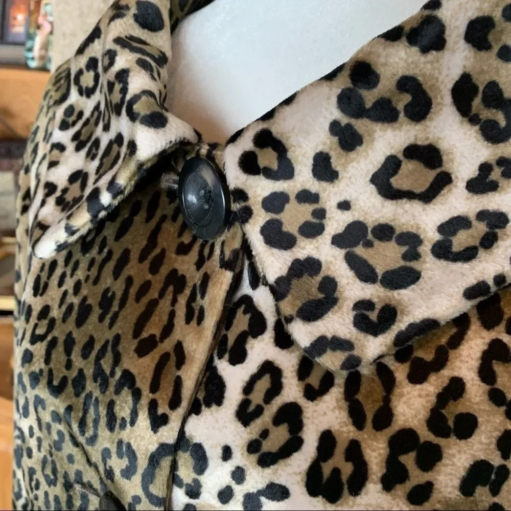 Rafaella Leopard Print Button-Front Jacket in Beige, Black and Brown - Picture 3 of 12